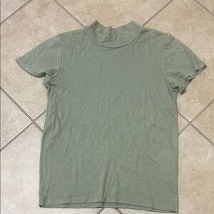 Enza Costa mockneck short sleeve tshirt